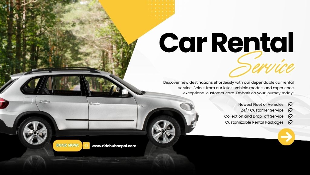 Car rental in Nepal advertisement