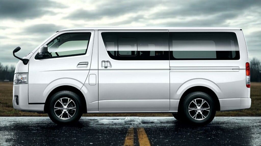 hiace running on a highway