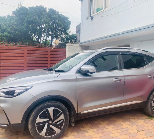 Car Rental in Nepal silver SUV parked in urban area