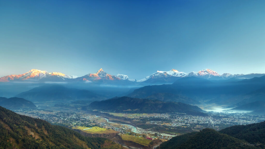 Women Travelers in Nepal at Himalayan mountains